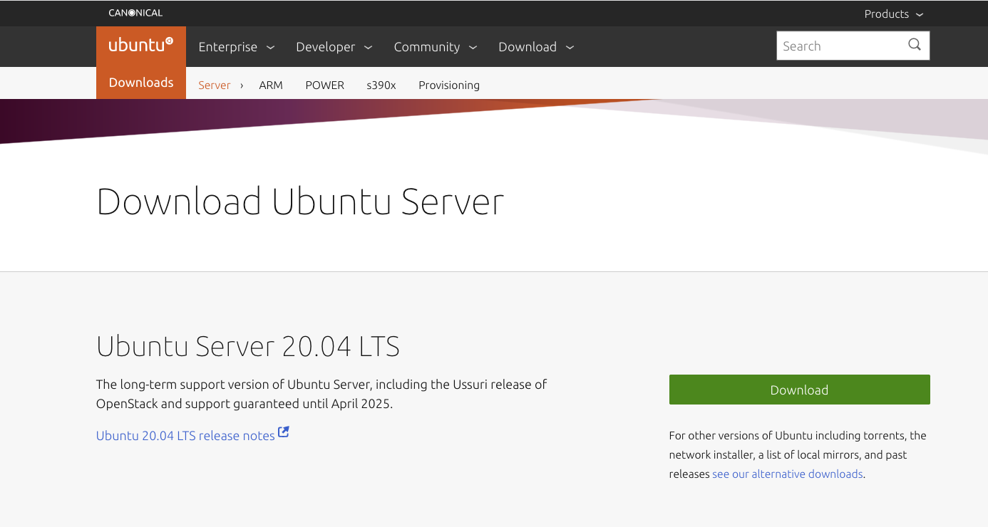 Download Ubuntu Server