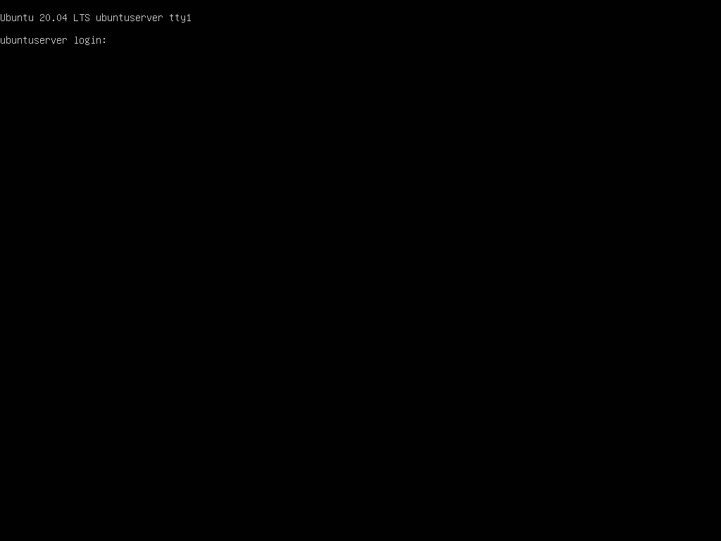 UbuntuServerが起動した