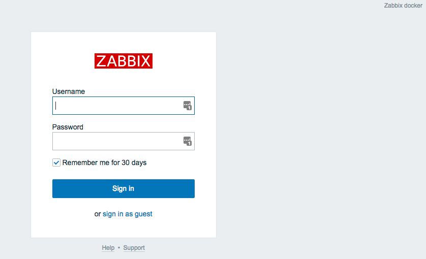 Zabbixにログインしてみる